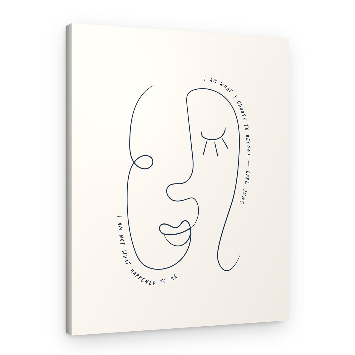 Inspirational Face Line Art – Canvas Print