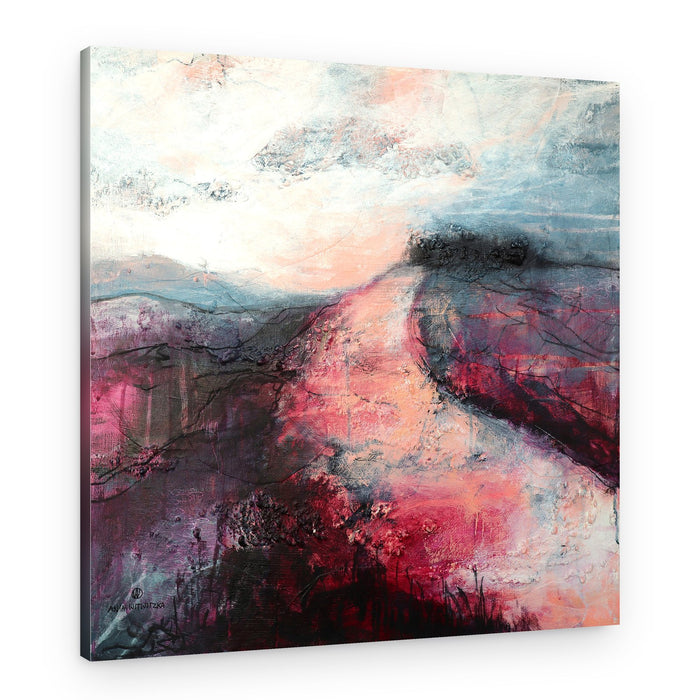 Pink Mountain Path – Canvas Print