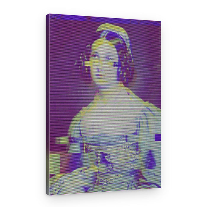 Vintage Glitch Portrait – Canvas Print