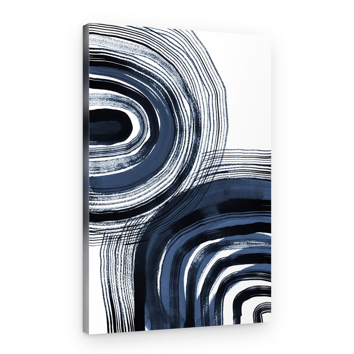 Abstract Indigo Curves – Canvas Print