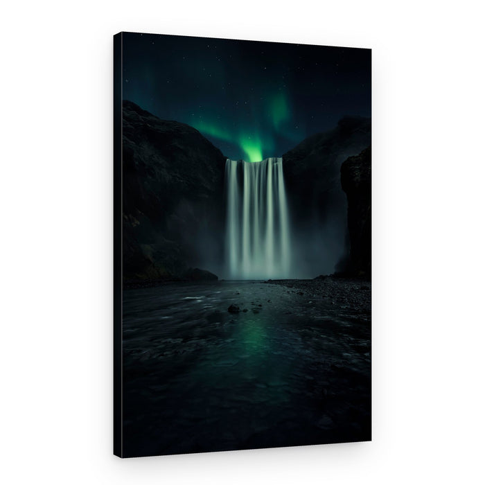 Northern Lights Waterfall – Canvas Print