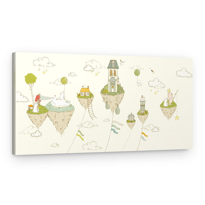 Whimsical Floating Islands – Canvas Print