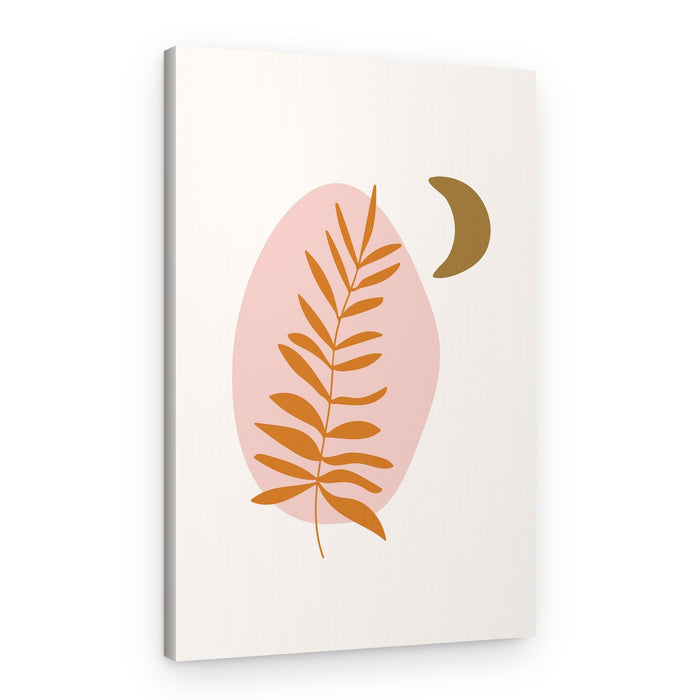 Boho Botanical Crescent – Canvas Print