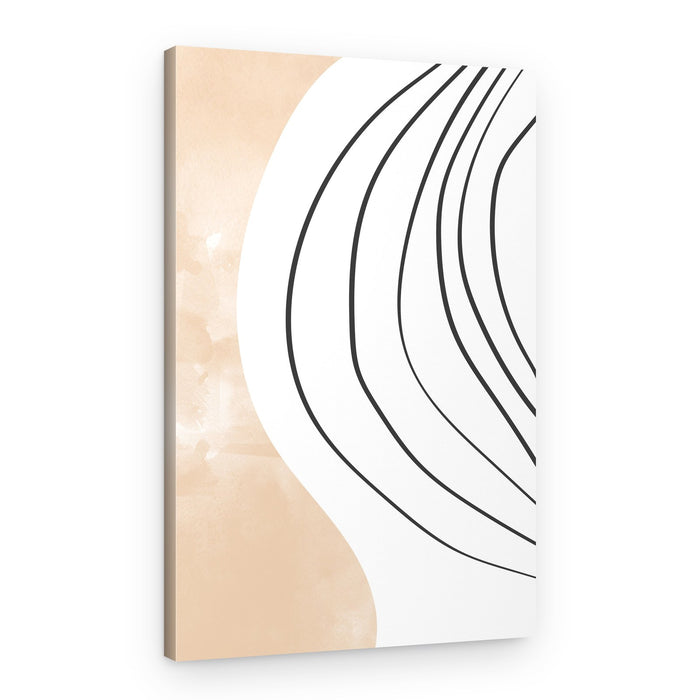 Soft Beige Organic Abstract – Canvas Print
