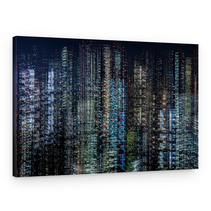 Vibrant City Night Lights – Canvas Print