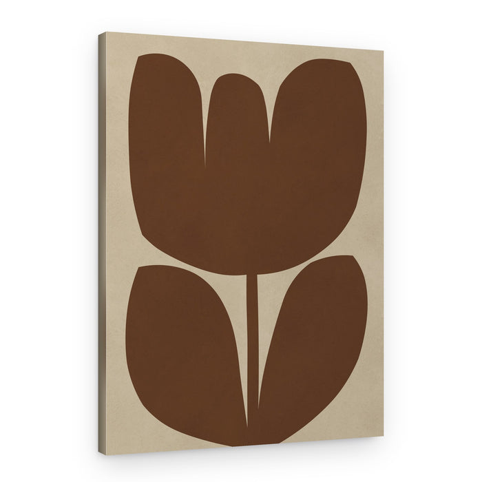 Modern Brown Bloom – Canvas Print