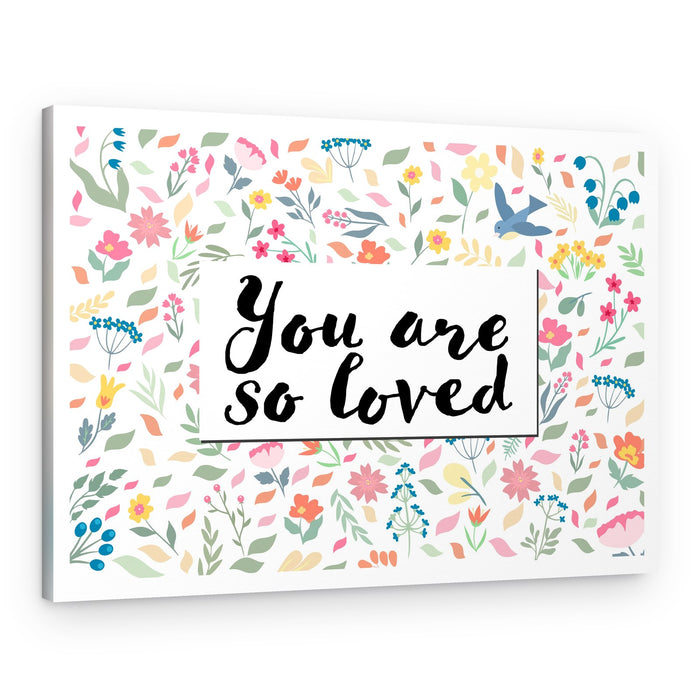 Gentle Floral Love Message – Canvas Print