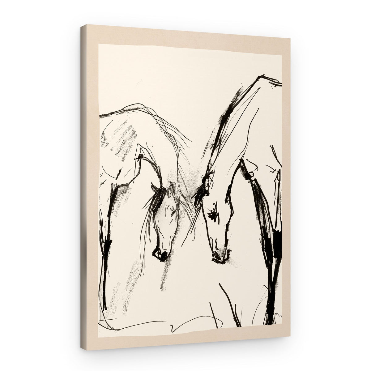 Gentle Horse Sketch – Canvas Print