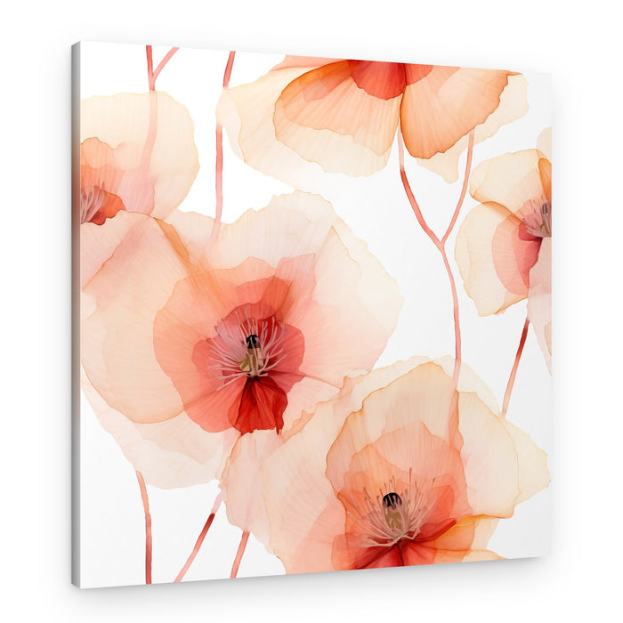 Ethereal Watercolor Poppies – Canvas Print