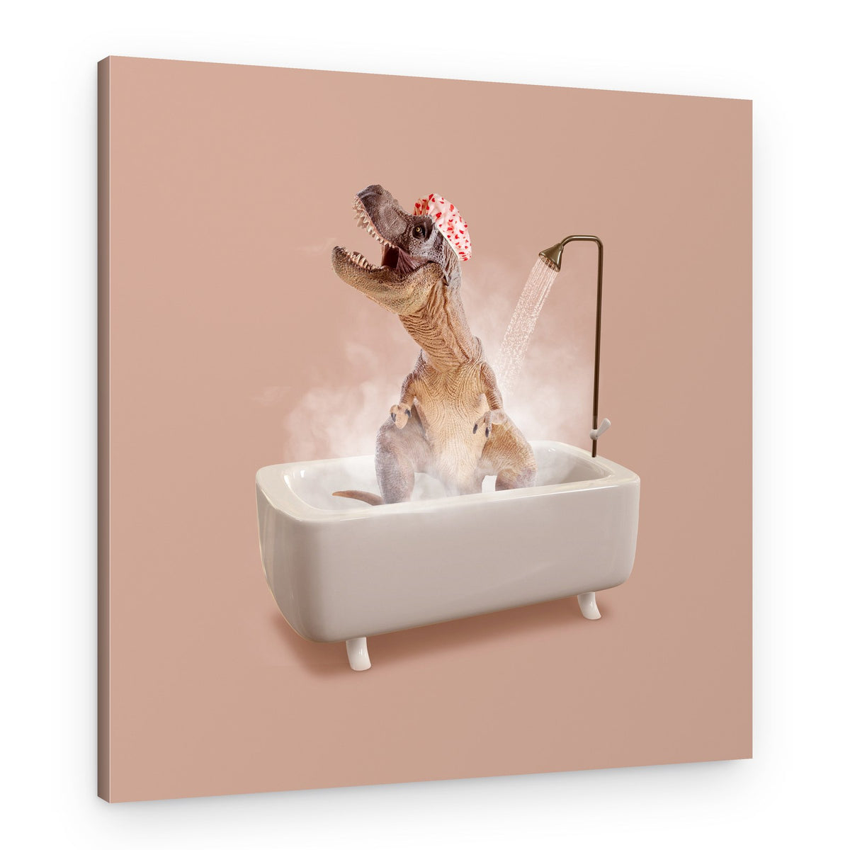 Dinosaur Bath Time – Canvas Print