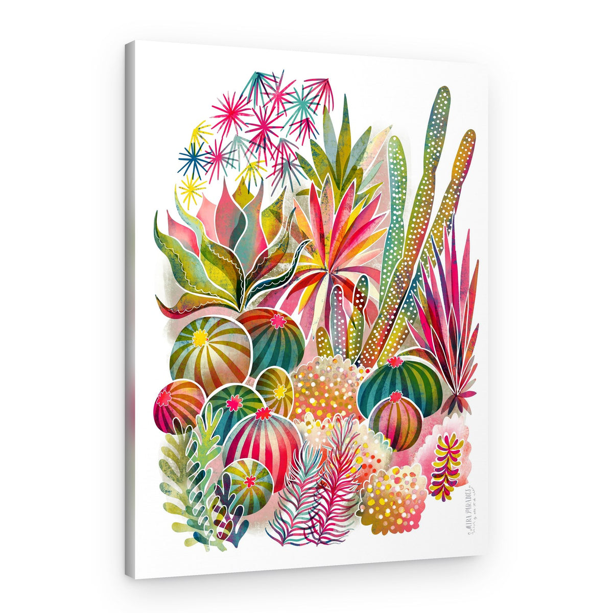 Vibrant Cactus Garden – Canvas Print