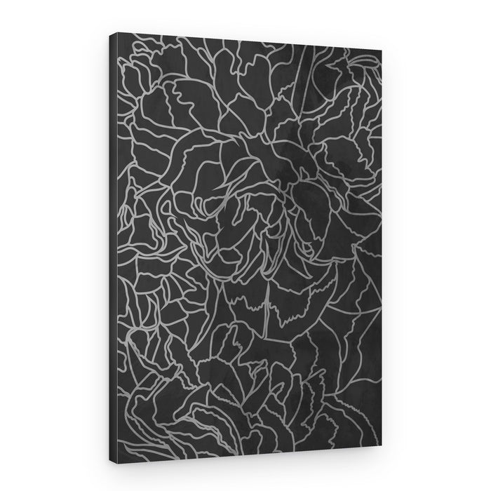Elegant Floral Outlines – Canvas Print