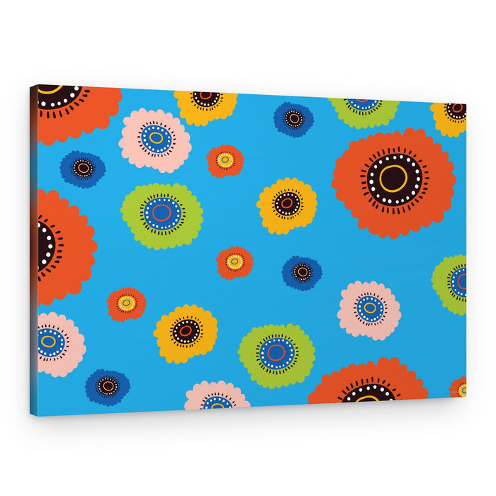 Colorful Abstract Flowers – Canvas Print