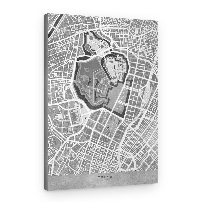 Tokyo Imperial Map – Canvas Print
