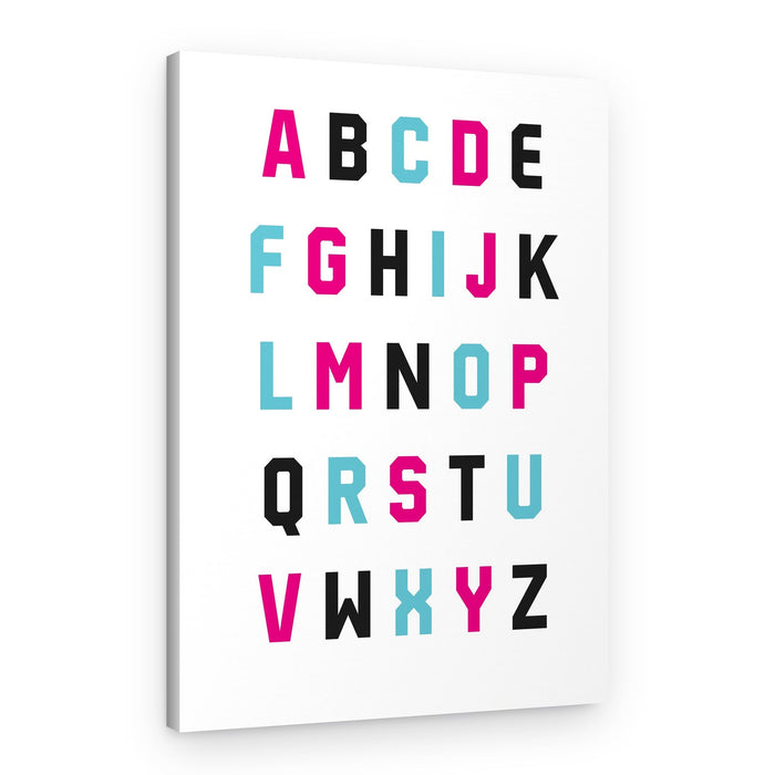 Colorful Modern Alphabet – Canvas Print