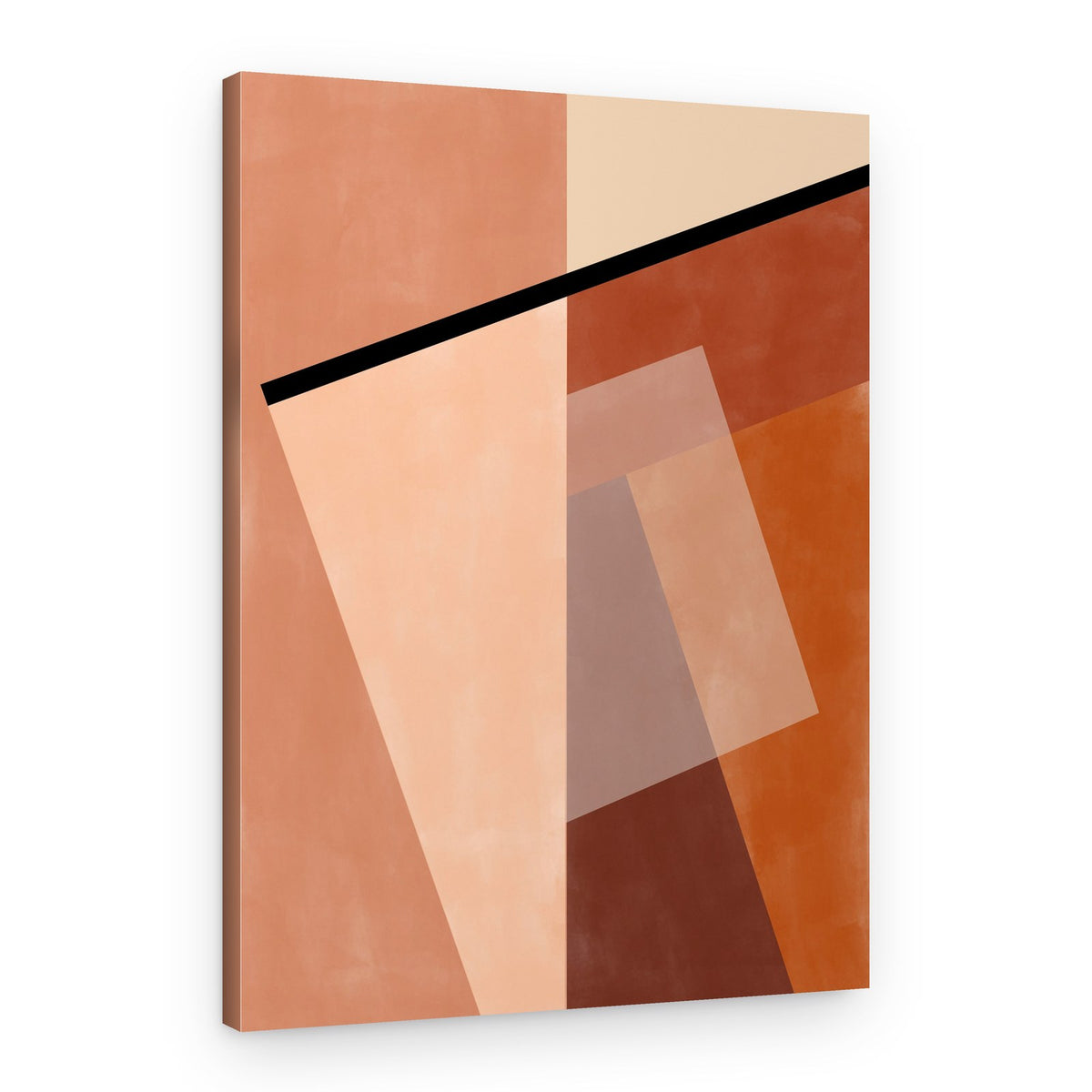 Earthy Geometric Abstract – Canvas Print