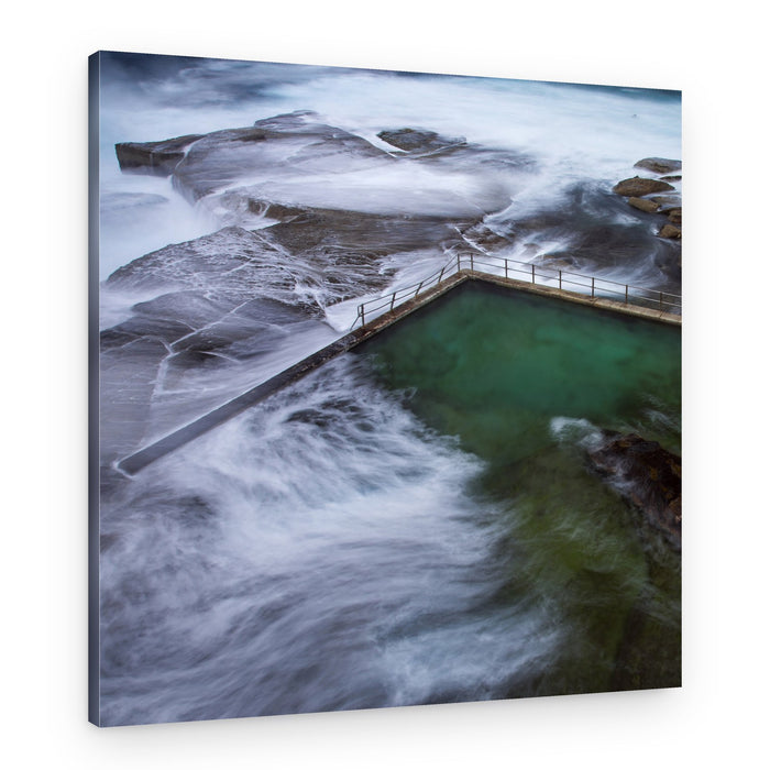 Misty Ocean Pool – Canvas Print
