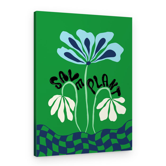 Botanical Save Planet – Canvas Print