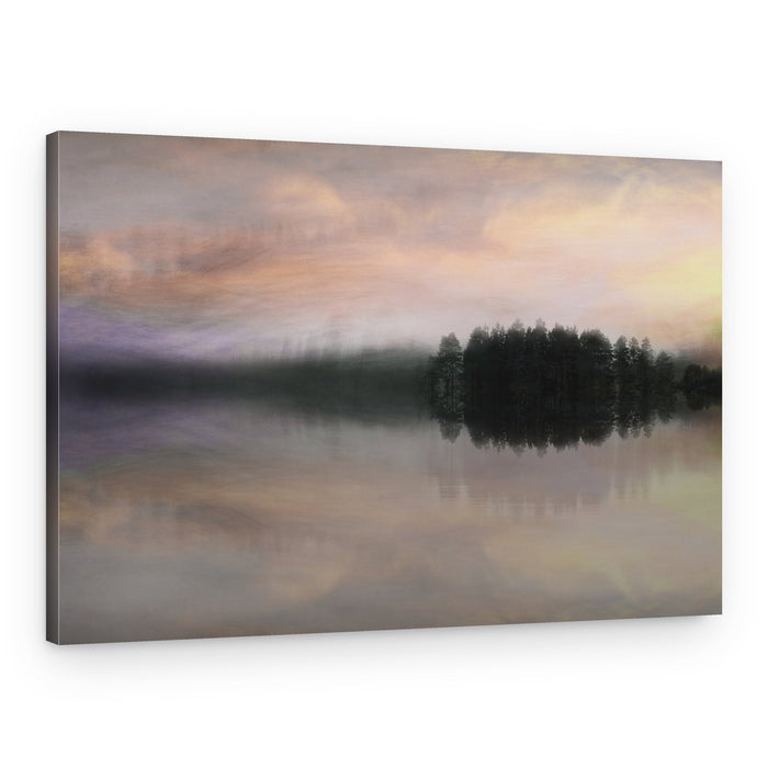 Misty Lake Horizon – Canvas Print