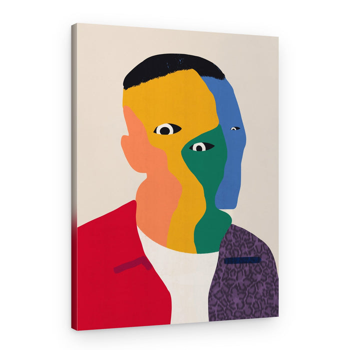 Vibrant Abstract Portrait – Canvas Print
