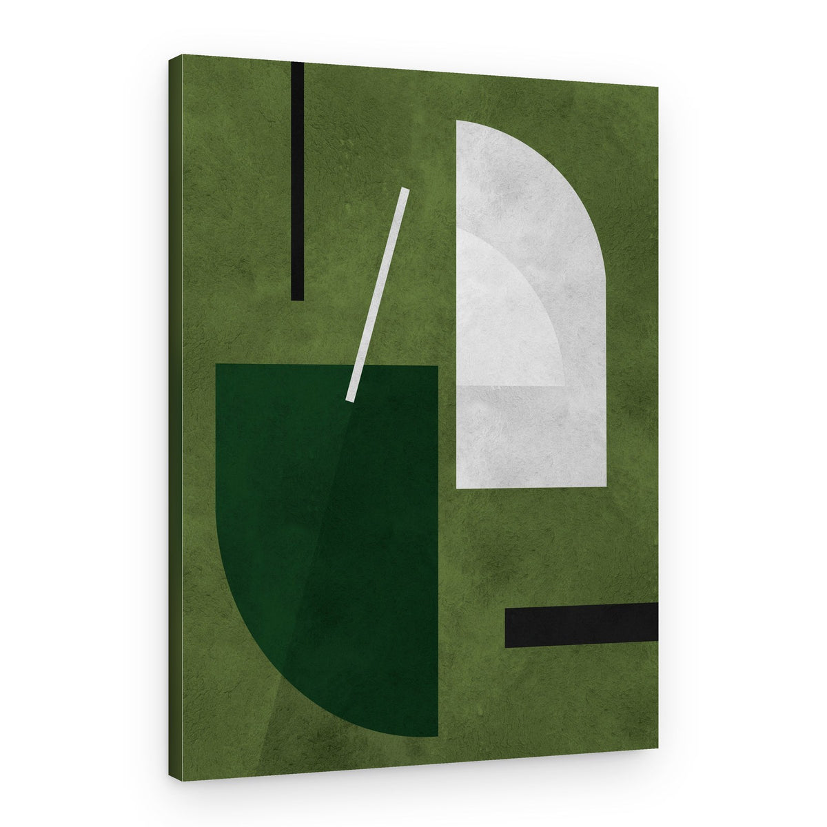 Green Geometric Composition – Canvas Print