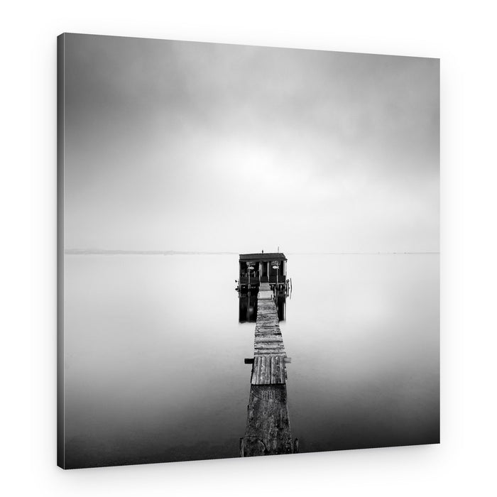 Solitary Pier Shack – Canvas Print