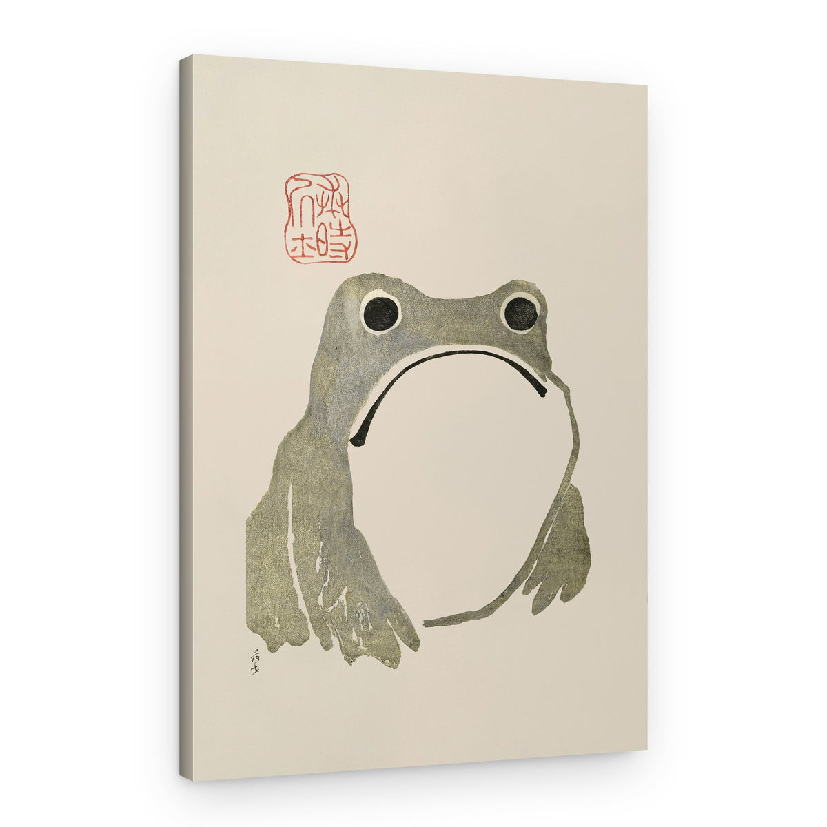 Grumpy Frog I Original – Canvas Print