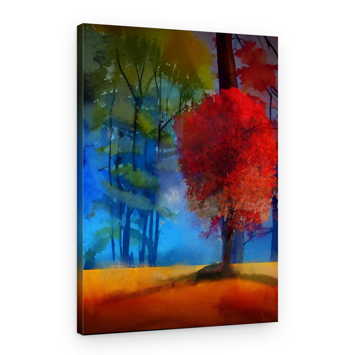 Red Tree Blue Forest – Canvas Print