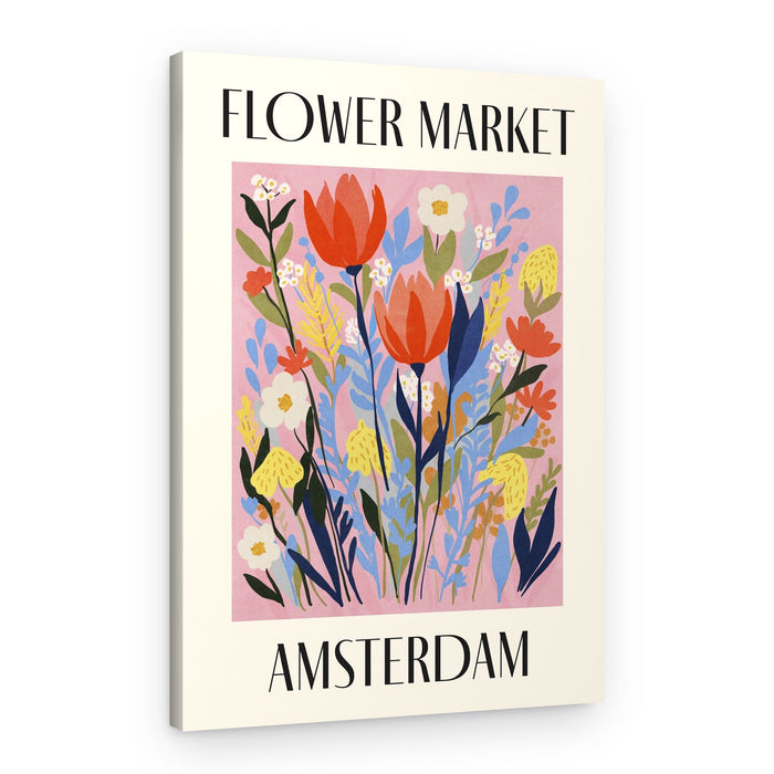 Flower Market Amsterdam – Canvas Print