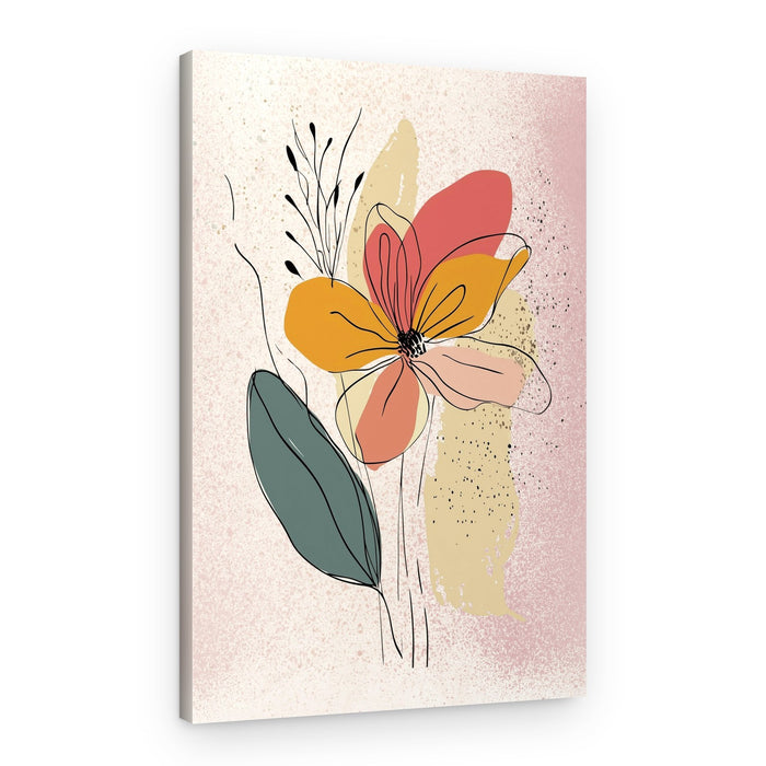 Warm Abstract Bloom – Canvas Print