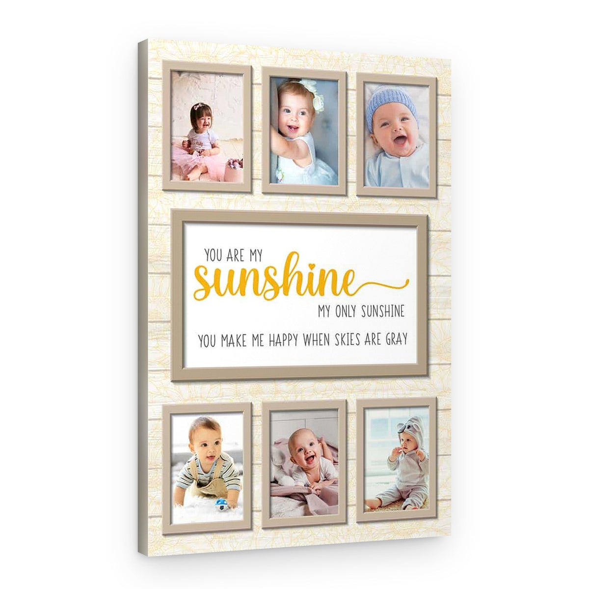 You Are My Sunshine Custom Photo Collage Canvas Print – Canvas Print