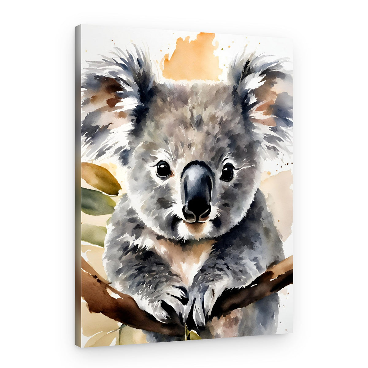 Cute Baby Koala Watercolor – Canvas Print