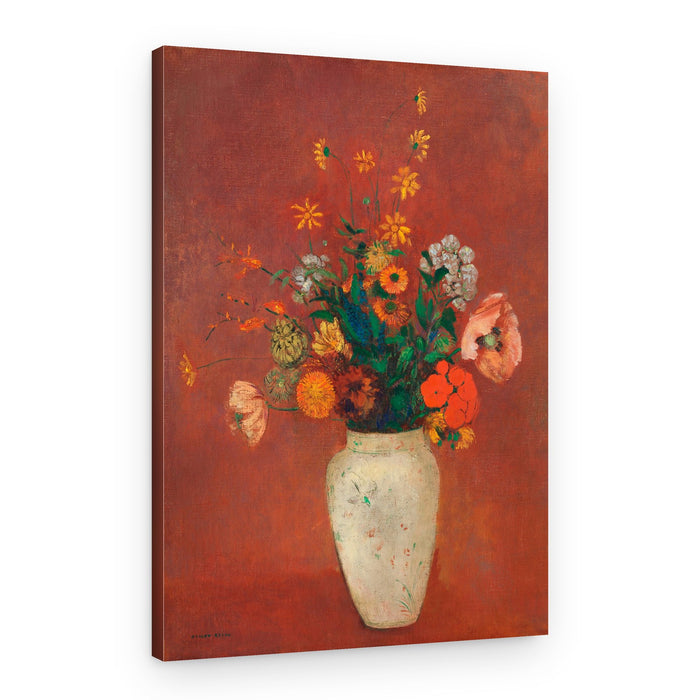 Bouquet In a Chinese Vas – Canvas Print