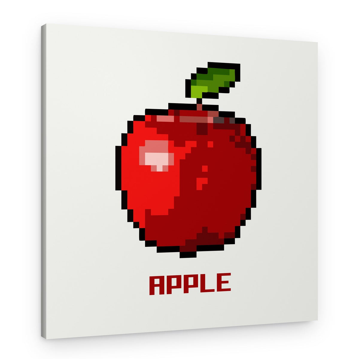 Retro Pixel Apple – Canvas Print