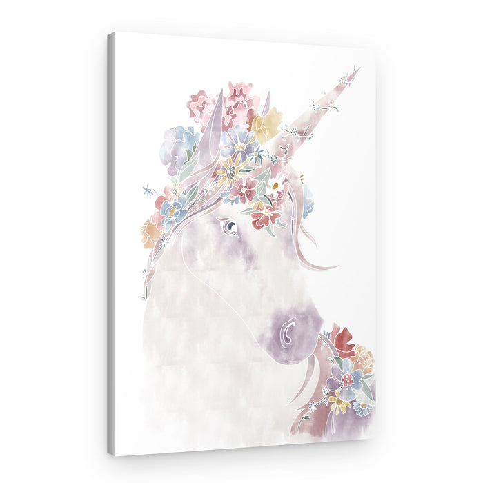 Dreamy Floral Unicorn – Canvas Print