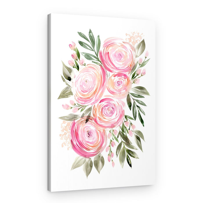 Blush Pink Bouquet – Canvas Print
