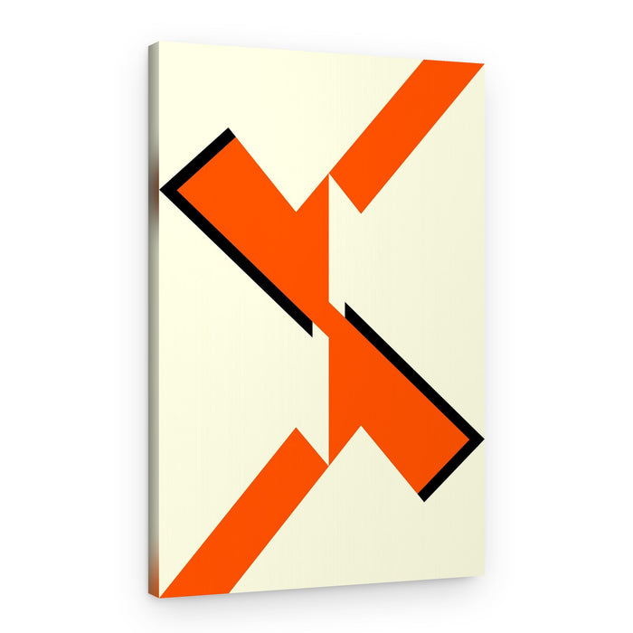 Modern Orange Geometry – Canvas Print