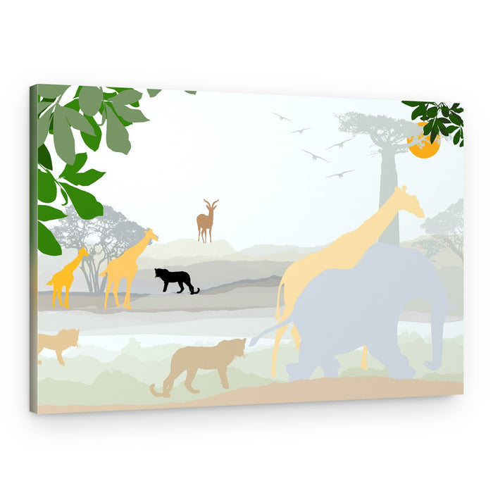African Wildlife Sunset – Canvas Print