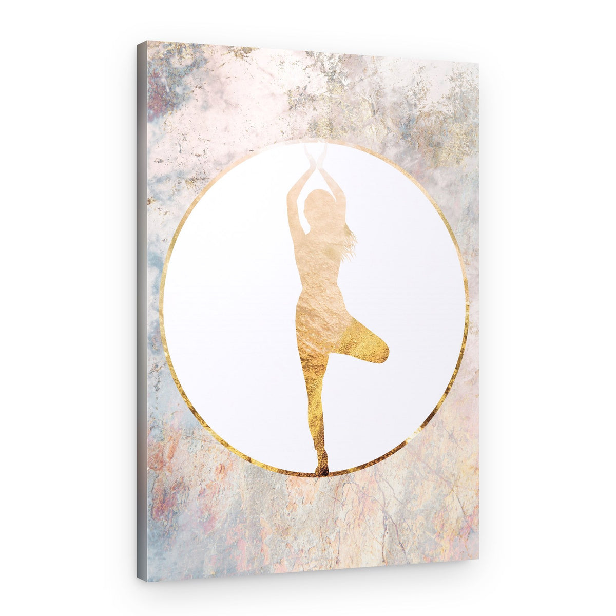 Golden Yoga Balance – Canvas Print
