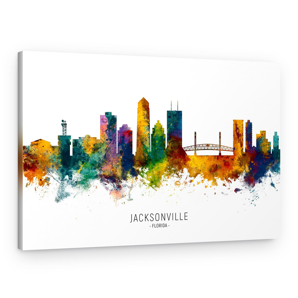 Vibrant Jacksonville Skyline – Canvas Print