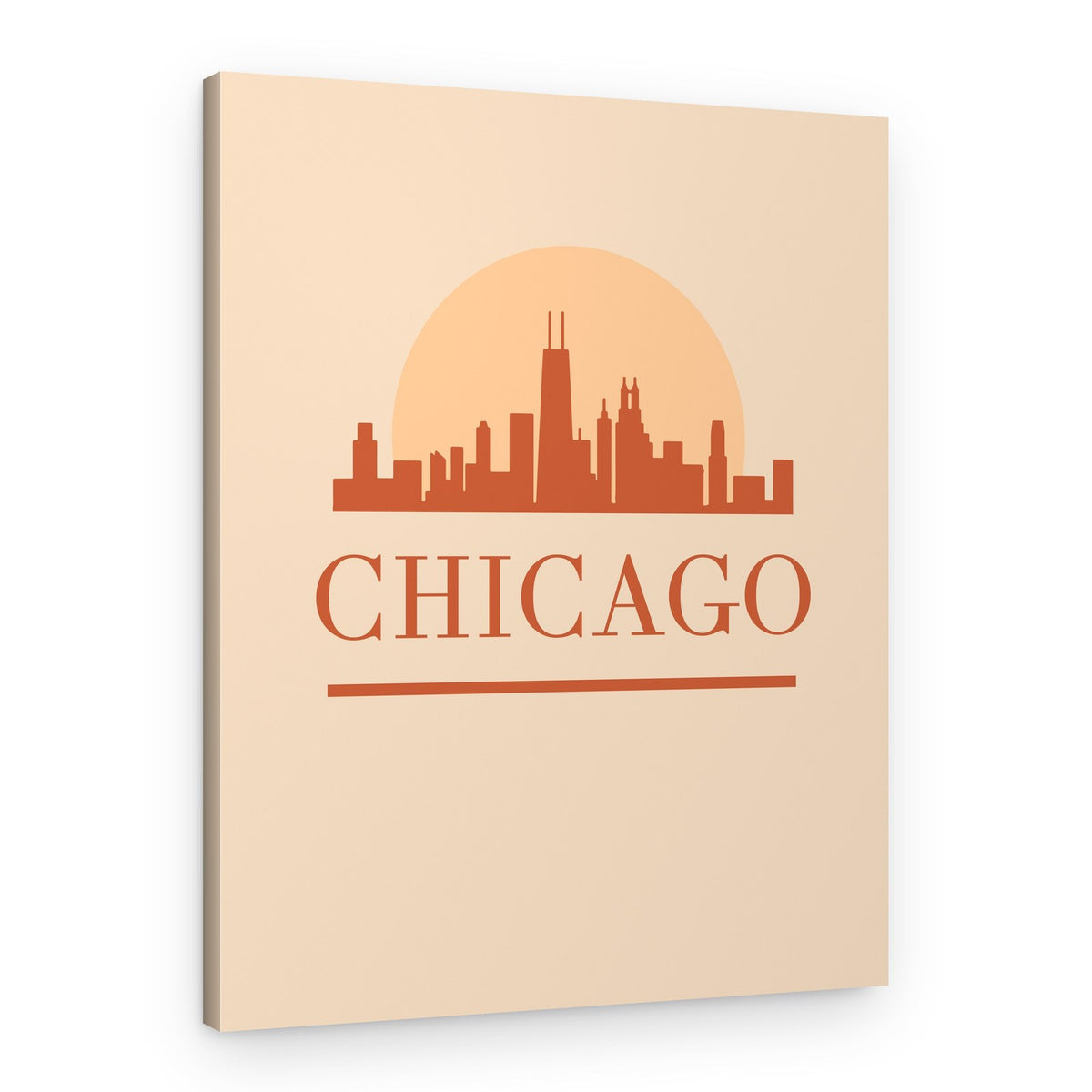 Chicago Cityscape Sunset – Canvas Print