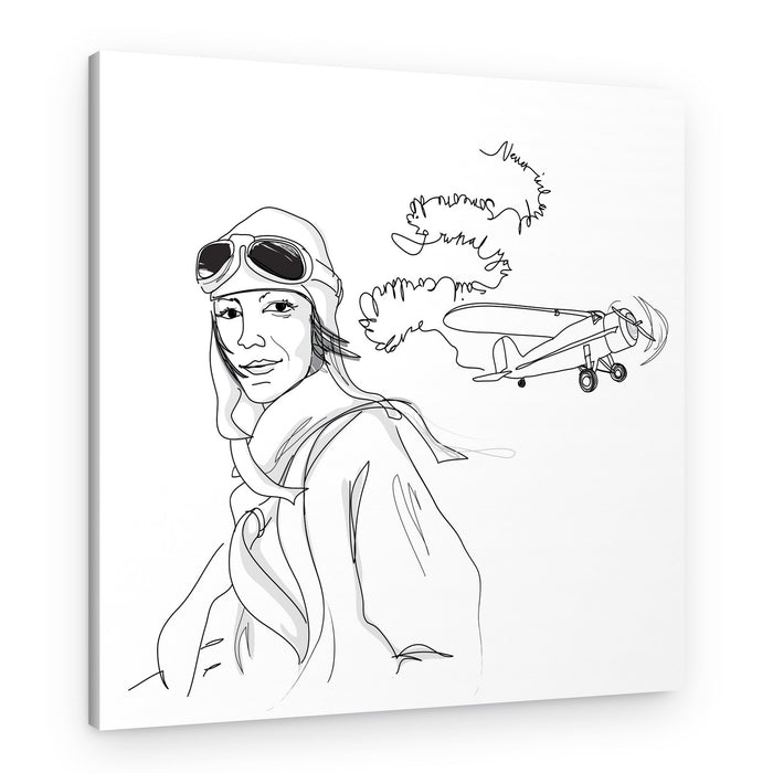 Vintage Aviator Quote – Canvas Print