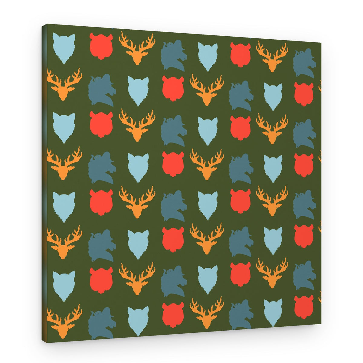 Forest Animal Pattern – Canvas Print