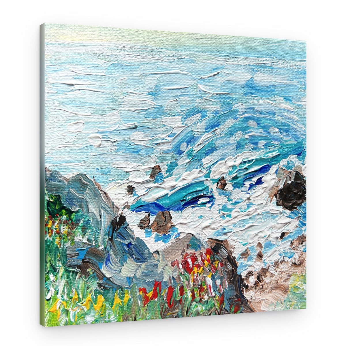 Vibrant Coastal Waves – Canvas Print