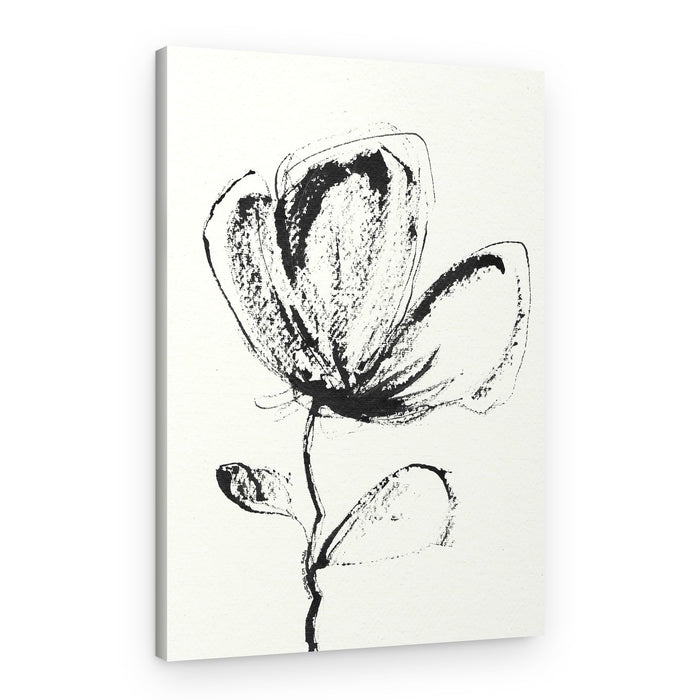 Expressive Ink Flower – Canvas Print