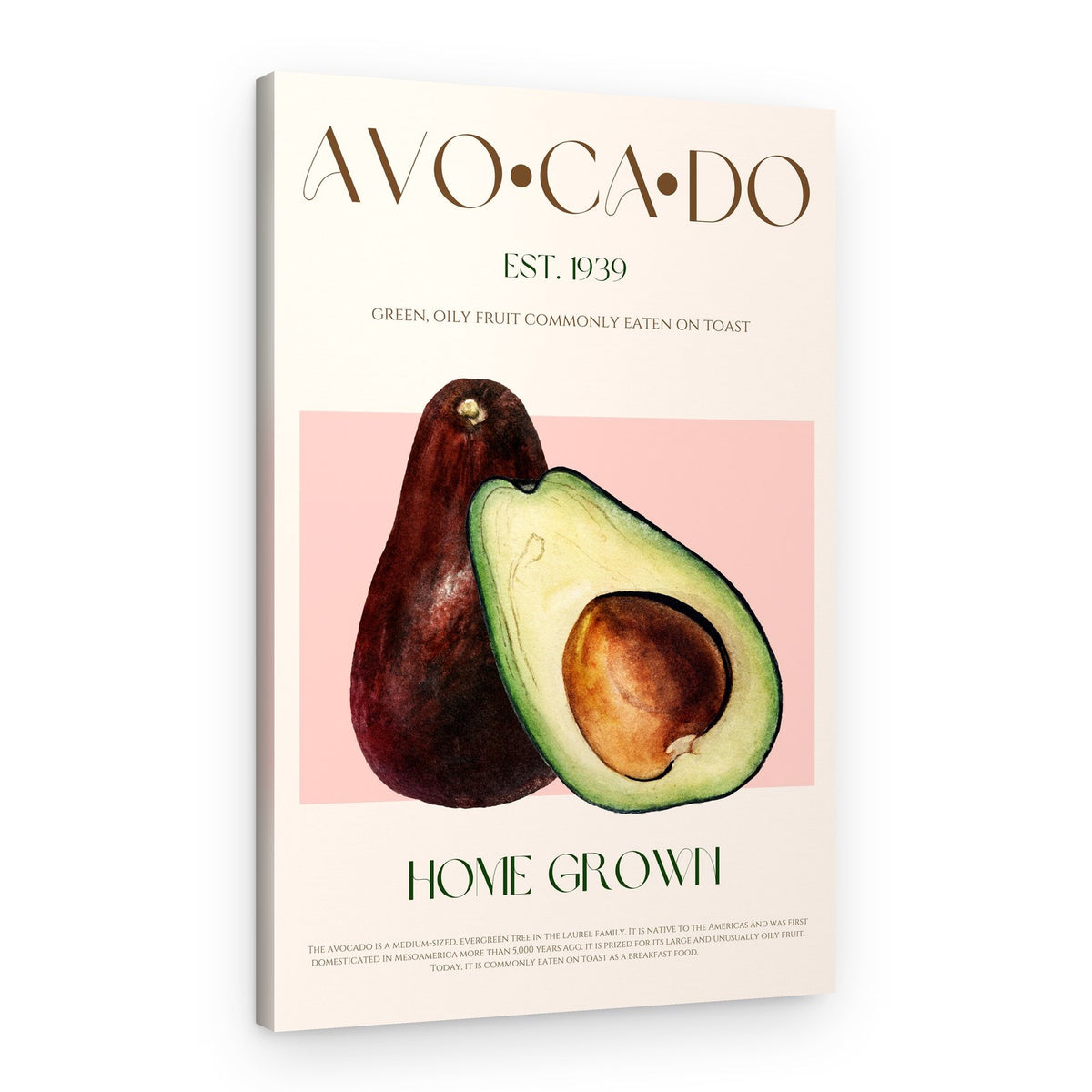 Botanical Avocado Duo – Canvas Print