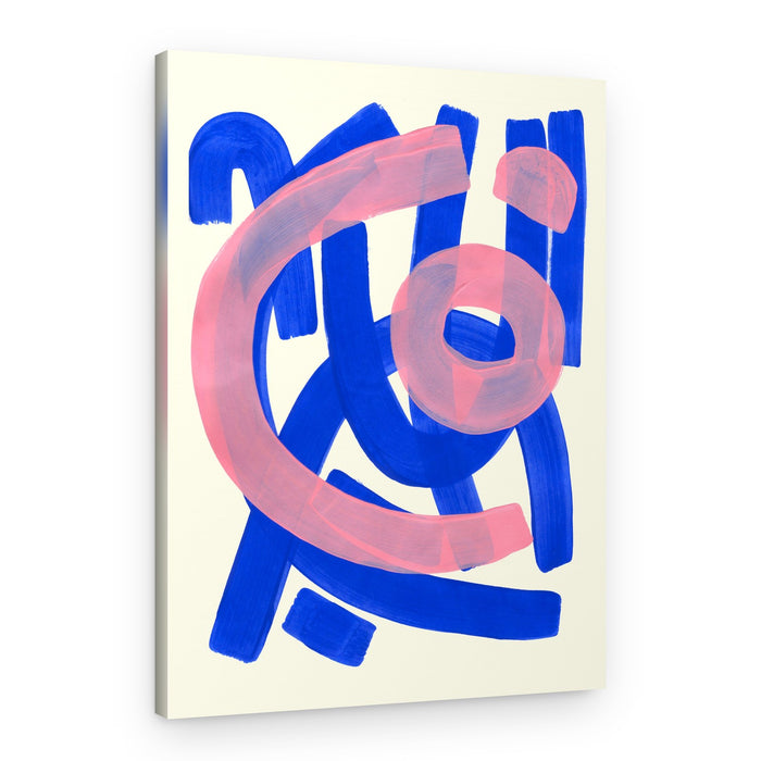 Vibrant Blue Pink Abstract – Canvas Print