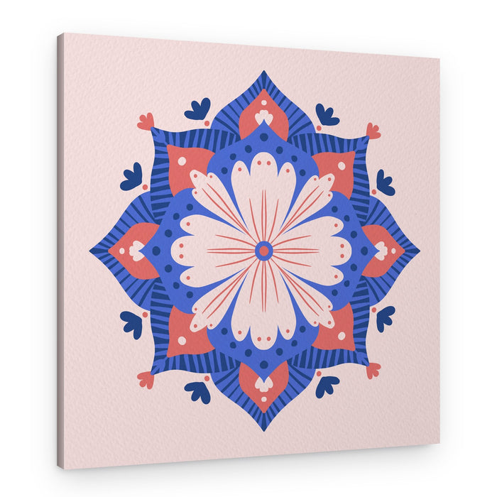 Boho Floral Mandala – Canvas Print