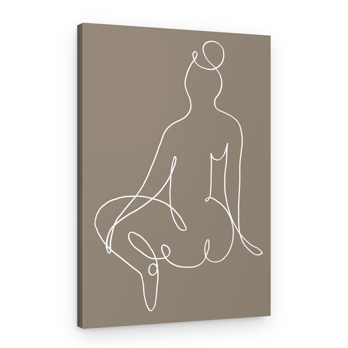 Serene Line Drawing – Canvas Print