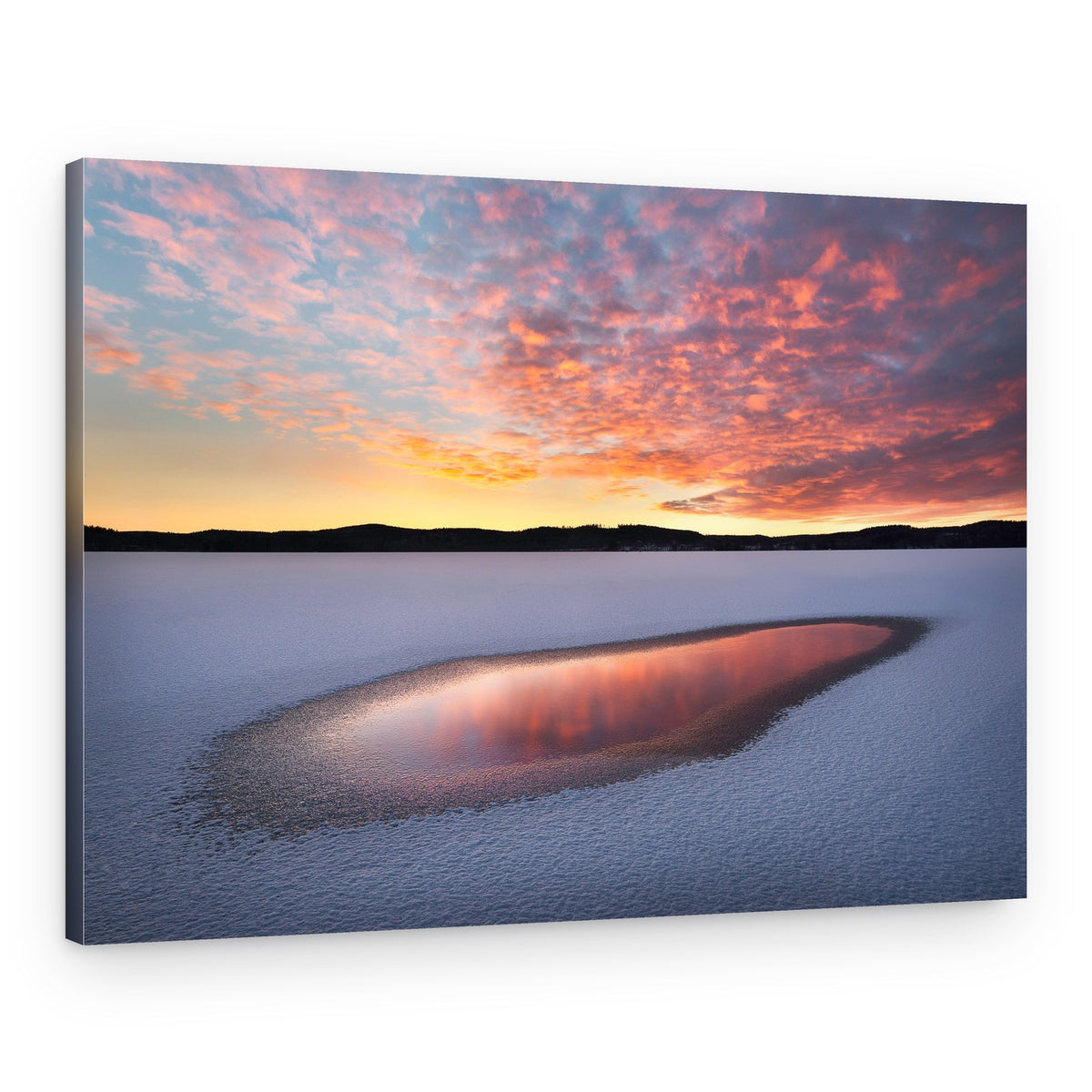 Vibrant Winter Reflection – Canvas Print